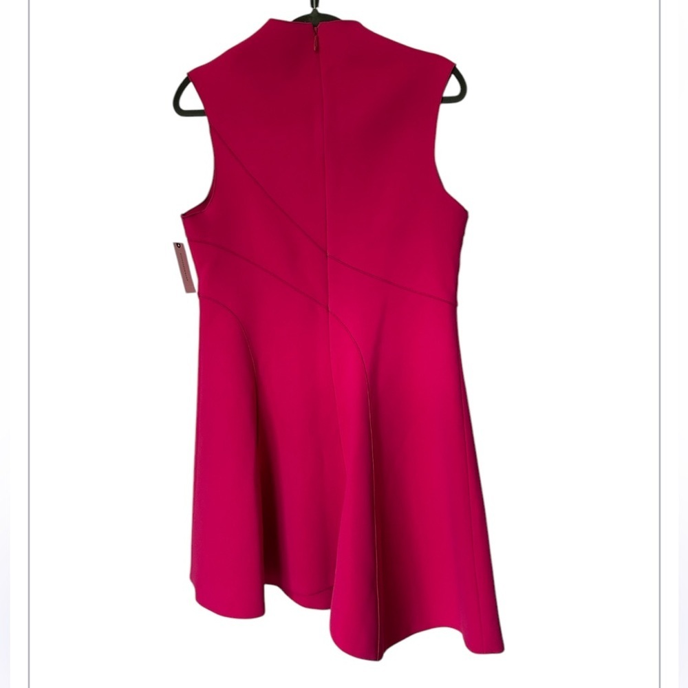 NWT Acler Rowe Mini Dress Azalea Pink Seamed Asymmetrical $370. Size 10 - Picture 7 of 12